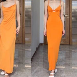 Brand new Zara orange maxi dress
